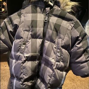 Infant burberry snowsuit